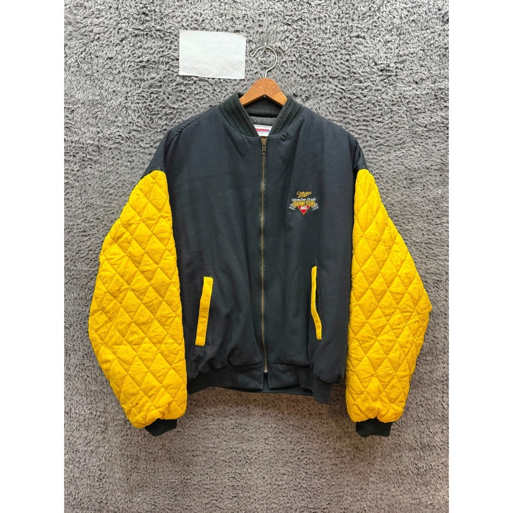 Vintage 80s Miller Genuine Draft Racing Team MGD #4 Bobby Rahal Jacket Size L
